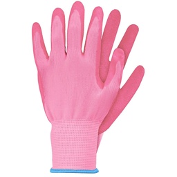 Werkhandschoenen latex roze maat S